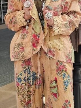 Dahlia Reversible One Size Pants Floral Patchwork